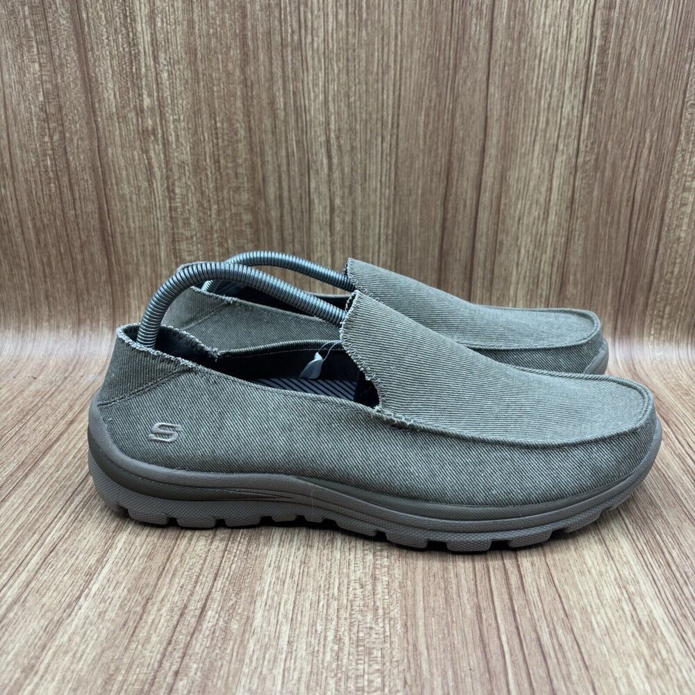 Skechers Milford Relaxed Fit Superior Slip-On Taupe Men's size 10 Sneakers